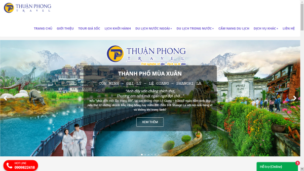 website công ty du lịch Thuận Phong